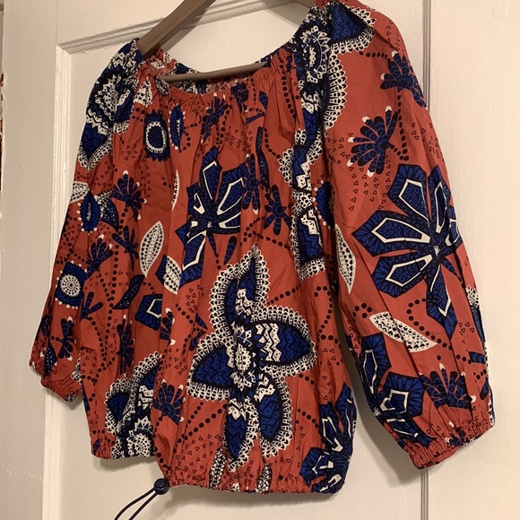 ✨ Anthropologie Sundry Floral Bubble Top Sz S - Picture 4 of 6